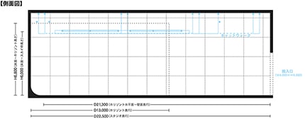 インタースタジオ I-2st 側面図