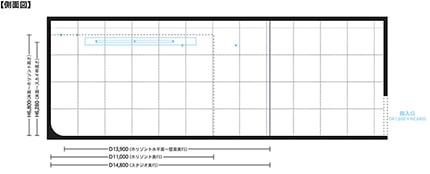 インタースタジオ I-3st 側面図