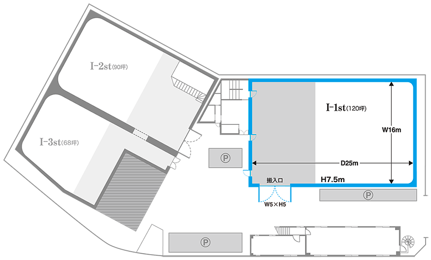インタースタジオ I-1st配置図